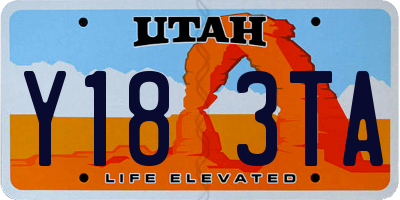 UT license plate Y183TA