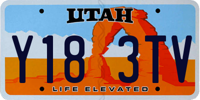 UT license plate Y183TV