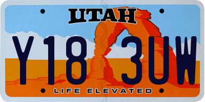 UT license plate Y183UW