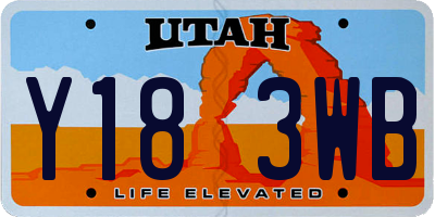 UT license plate Y183WB