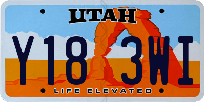UT license plate Y183WI