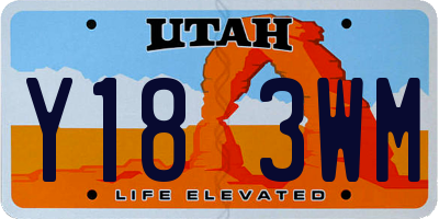 UT license plate Y183WM