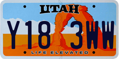 UT license plate Y183WW