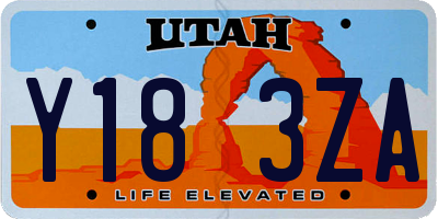 UT license plate Y183ZA