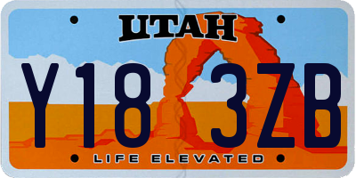 UT license plate Y183ZB