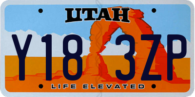 UT license plate Y183ZP