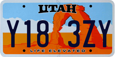 UT license plate Y183ZY