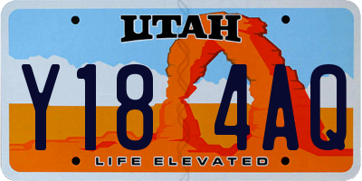 UT license plate Y184AQ