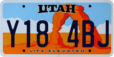 UT license plate Y184BJ