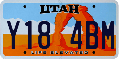 UT license plate Y184BM