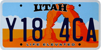 UT license plate Y184CA