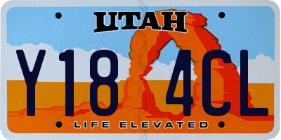 UT license plate Y184CL