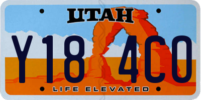 UT license plate Y184CO