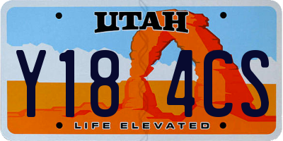 UT license plate Y184CS