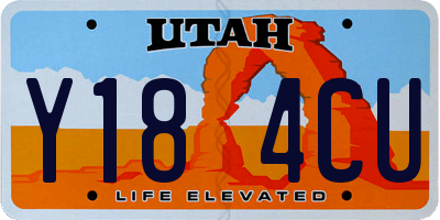 UT license plate Y184CU
