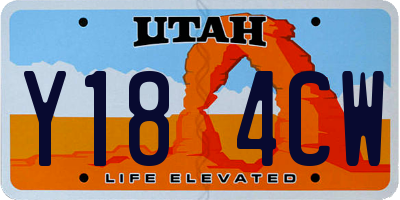 UT license plate Y184CW