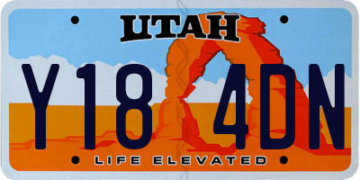 UT license plate Y184DN