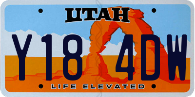 UT license plate Y184DW