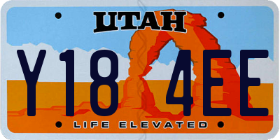 UT license plate Y184EE