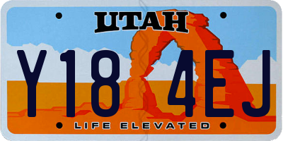 UT license plate Y184EJ