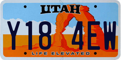 UT license plate Y184EW