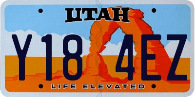 UT license plate Y184EZ
