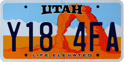 UT license plate Y184FA