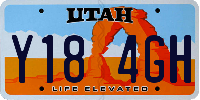 UT license plate Y184GH
