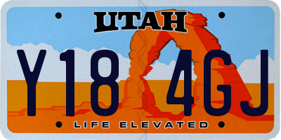 UT license plate Y184GJ
