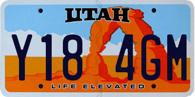 UT license plate Y184GM