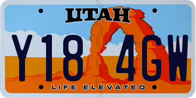 UT license plate Y184GW