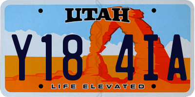 UT license plate Y184IA