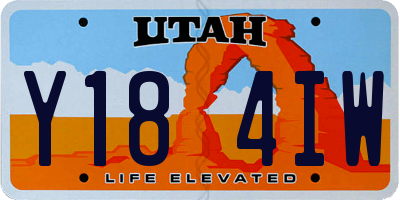 UT license plate Y184IW