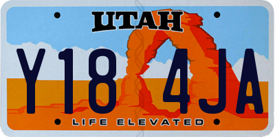 UT license plate Y184JA