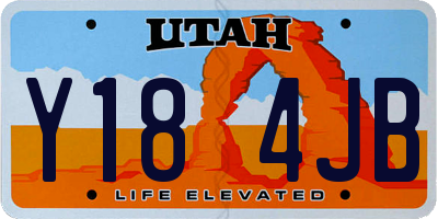 UT license plate Y184JB