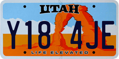 UT license plate Y184JE