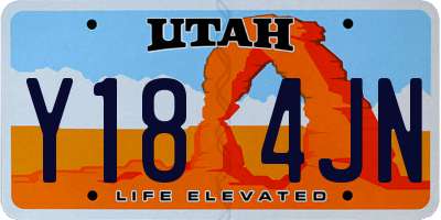 UT license plate Y184JN