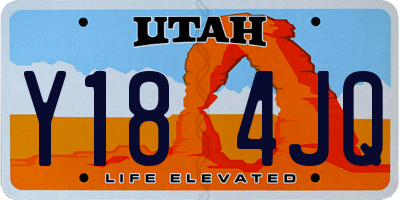 UT license plate Y184JQ