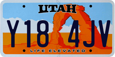 UT license plate Y184JV