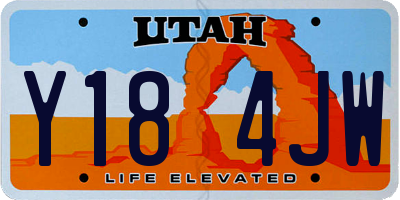 UT license plate Y184JW