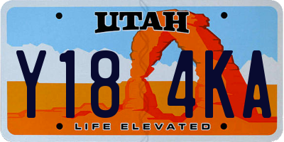 UT license plate Y184KA