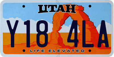 UT license plate Y184LA