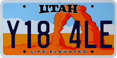 UT license plate Y184LE