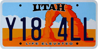 UT license plate Y184LL