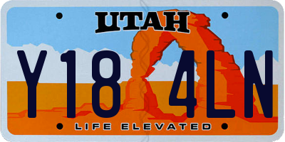 UT license plate Y184LN