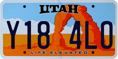 UT license plate Y184LO