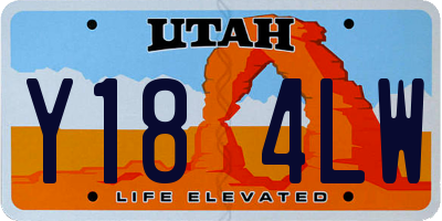 UT license plate Y184LW
