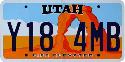 UT license plate Y184MB