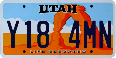 UT license plate Y184MN