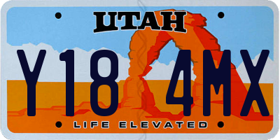 UT license plate Y184MX